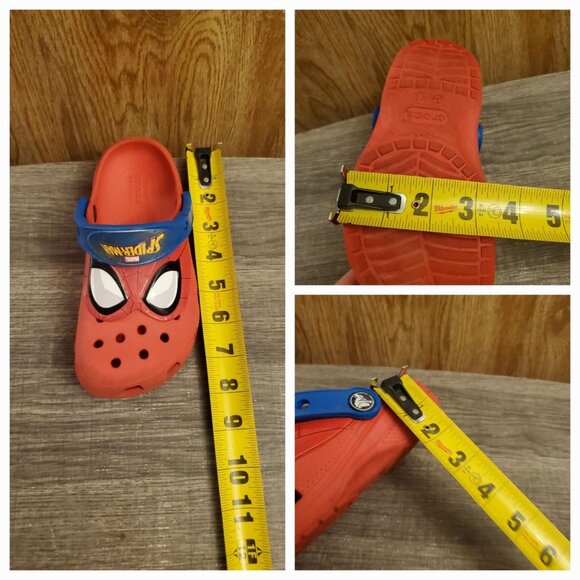 Crocs Red Spider-Man Clog Slip On Shoes Youth Size 12 Red - Picture 11 of 11